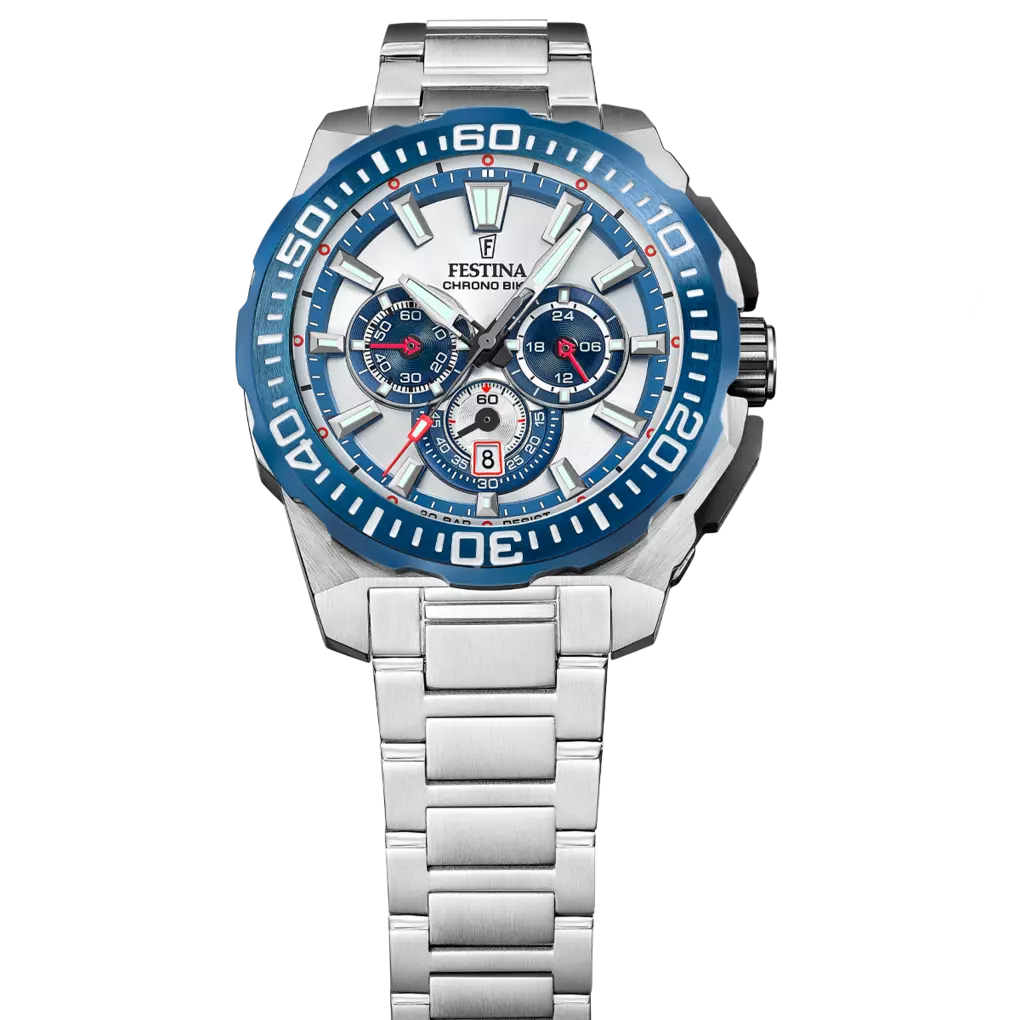 FESTINA HERRENARMBANDUHR CHRONO BIKE F20724/1 SILBERFARBENES STAHLARMBAND(Kopie)