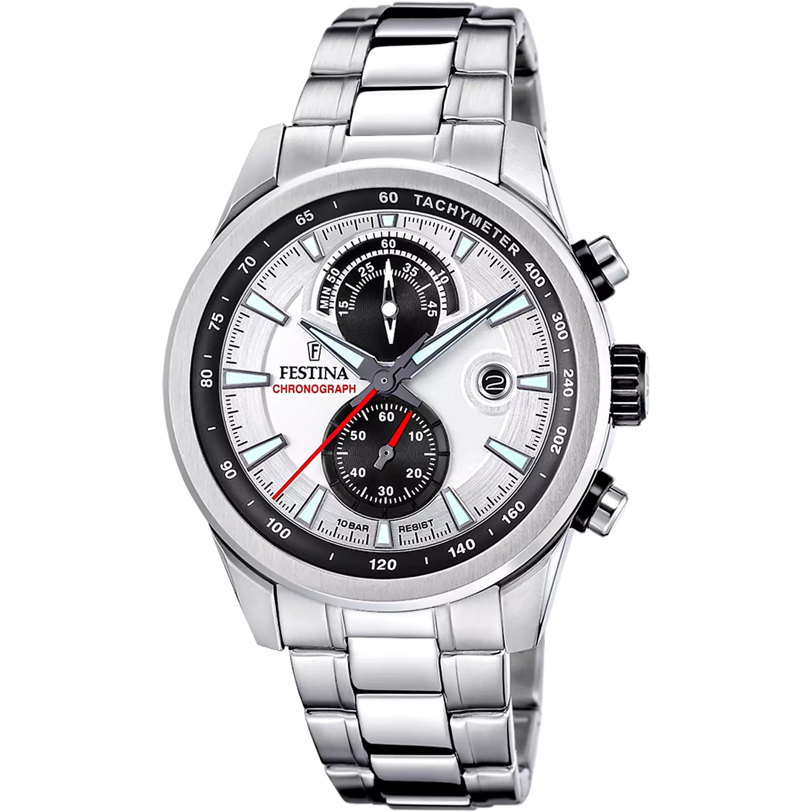 FESTINA HERREN UHR TIMELESS CHRONOGRAPH F20694/1 SILBER EDELSTAHL ARMBAND