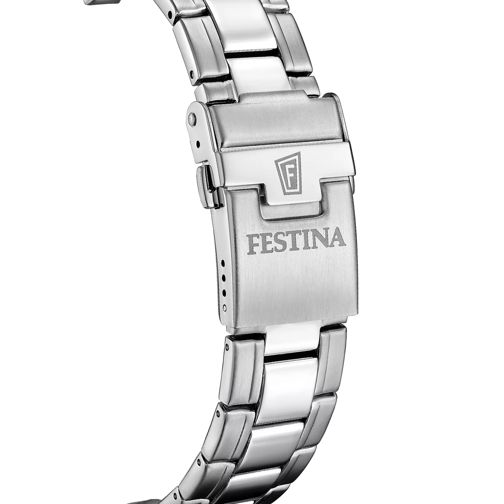 FESTINA HERREN UHR TIMELESS CHRONOGRAPH F20694/5 BLAU EDELSTAHL ARMBAND