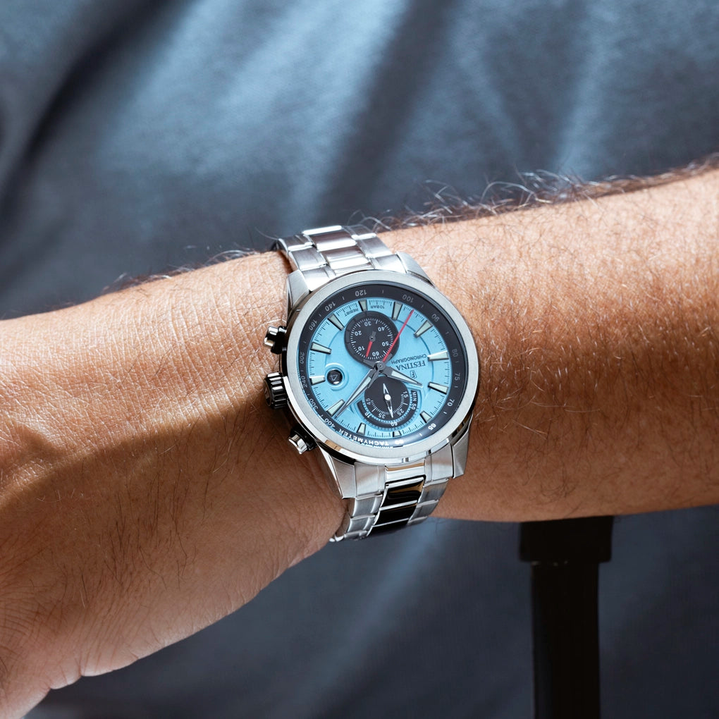 FESTINA HERREN UHR TIMELESS CHRONOGRAPH F20694/2 BLAU EDELSTAHL ARMBAND